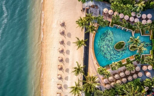Anantara Bophut resort Koh Samui Thailand aerial view