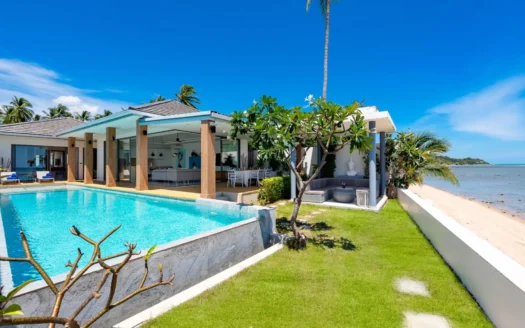 Koh Samui Beachfront Villa for Sale: Private 3-Bed Oasis in Bang Kao