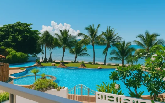 Tropical 3+1 Bed Beachfront Villa for Sale in Plai Laem